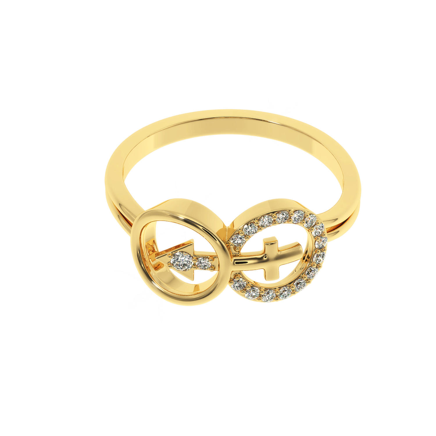 Buy 0.15Ct Faith & Direction Diamond Ring | SolitaireKart